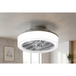 Redled Sylvia 30552 Ανεμιστήρας Οροφής 40cm 25W με Φως & Τηλεχειριστήριο Λευκός