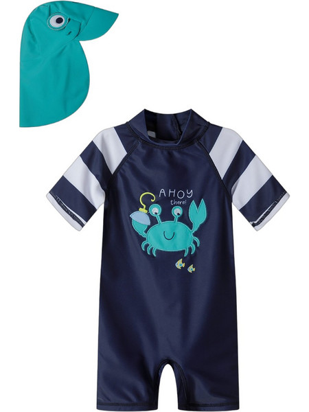 Minoti Crab Αντηλιακό UV Βρεφικό Μαγιό Ολόσωμο για Αγόρι Navy Μπλε Βεραμάν 23SWIM4