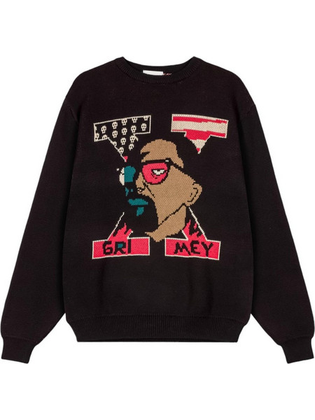 Grimey Ανδρικό Πουλόβερ Μαύρο GKSW616-BLK
