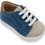 Gorgino Βαπτιστικά Sneakers για Αγόρι Δερμάτινα Ανατομικά Πετρόλ Μπεζ 3187