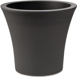 Plastona City 25 Γλάστρα Στρογγυλή Πλαστική Ανθρακί 25x22cm 10.11.0037