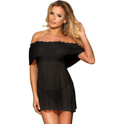 Subblime Sexy Φόρεμα See Through με Δαντέλα Μαύρο D-220714