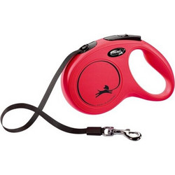 Flexi New Classic Πτυσσόμενο Λουρί Σκύλου έως 12kg 3m Κόκκινο