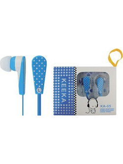 Keeka KA-05 Ακουστικά Ψείρες In-Ear Γαλάζια Λευκά