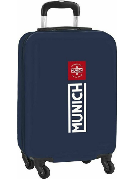 Safta Munich Storm 612274851 Παιδική Βαλίτσα Καμπίνας 55x35x20cm με 4 Ρόδες Navy Μπλε