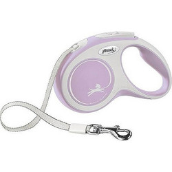 Flexi New Comfort Πτυσσόμενο Λουρί Σκύλου έως 12kg 3m Λευκό Λιλά