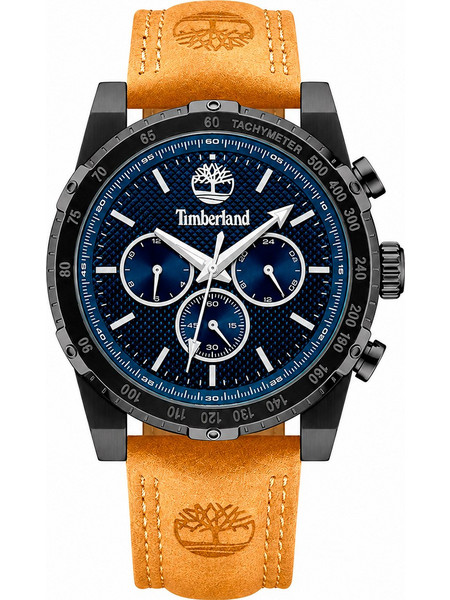 Timberland Ανδρικό Ρολόι Χρονογράφος με Πορτοκαλί Δερμάτινο Λουράκι TDWGF2230406M