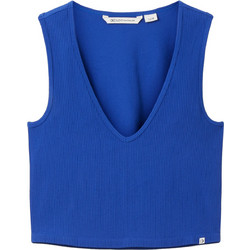 Tom Tailor Γυναικείο Καλοκαιρινό Crop Top Ριπ Royal Blue 1038650-14531
