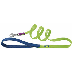 Ferplast Club Duo Color Λουρί Σκύλου 1.2m x 10mm Μπλε Lime