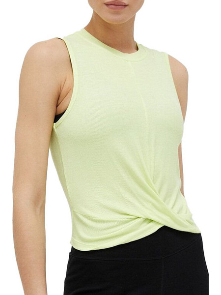 DKNY Γυναικείο Καλοκαιρινό Crop Top Ριπ Lime DP3T9264-AXP