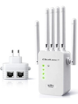 Qoltec 57068 Wi-Fi Extender Dual Band (2.4 & 5GHz) 100Mbps