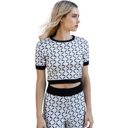 AGGEL Γυναικείο Καλοκαιρινό Crop Top Λευκό SS41055K-1046