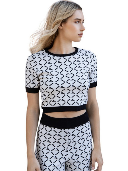 AGGEL Γυναικείο Καλοκαιρινό Crop Top Λευκό SS41055K-1046