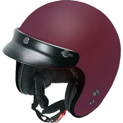 Garibaldi G02X Fiberglass Matt Purple Red Κράνος Μηχανής Jet 1050gr