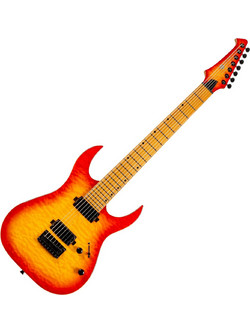 Spira Guitars S-507 Ηλεκτρική Κιθάρα ST Style με Μαγνήτες HH & Ταστιέρα Maple 7 Χορδών Fireburst