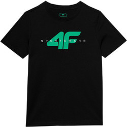 4F Παιδικό T-Shirt Κοντομάνικο Μαύρο Πράσινο 4FJWSS24TTSHM1113-20S