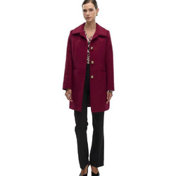Fibes Fashion Γυναικείο Ημίπαλτο Μπουκλέ Μπορντό 01-6120