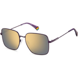 Polaroid Eyewear PLD6194SX B3V Γυναικεία Γυαλιά Ηλίου Τετράγωνα Μεταλλικά Μωβ με Χρυσό Φακό
