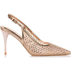 Primadonna Γόβες Slingback με Τακούνι Στιλέτο με Στρας Ροζ Χρυσές 27711LP