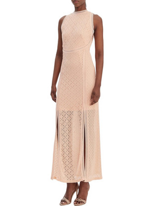 Guess Liza Maxi Καλοκαιρινό Φόρεμα για Γάμο / Βάπτιση Πλεκτό Ροζ W6GK16K2953-G6L1