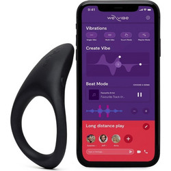 We-Vibe Verge 2 Ελαστικό Δαχτυλίδι Πέους Σιλικόνης με Δόνηση 52mm Μαύρο