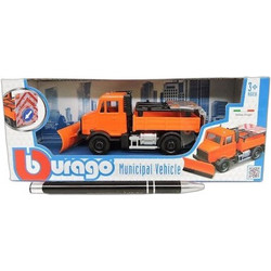 Bburago Municipal Vehicle Road Security With Snow Plough & Signal Board