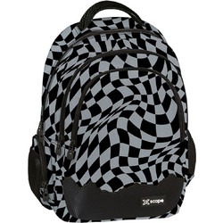 Graffiti Xscape Checkers Σχολική Τσάντα Πλάτης Δημοτικού Μαύρη Γκρι 269210