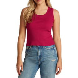 Tommy Jeans Γυναικείο Καλοκαιρινό Top Ριπ Φούξια DW0DW21369-XIP