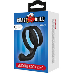 Crazy Bull Yancy Silicone Cock Ring Ελαστικό Δαχτυλίδι Πέους & Όρχεων Σιλικόνης Μαύρο