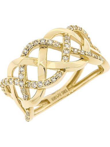 Million Diamonds Γυναικείο Δαχτυλίδι από Xρυσό 14K με Ζιργκόν RZ23971