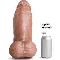 Mr. Hankeys Toys Topher Michels XXXL Ρεαλιστικό Dildo με Βεντούζα & Όρχεις 33cm Flesh