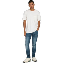 Only Ανδρικό Τζιν Παντελόνι Slim Εφαρμογή Μπλε 22029595