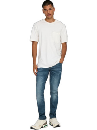 Only Ανδρικό Τζιν Παντελόνι Slim Εφαρμογή Μπλε 22029595