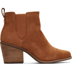 Toms Everly Γυναικεία Μποτάκια Cowgirl Suede Καφέ με Χοντρό Χαμηλό Τακούνι 10016830