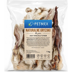 Petmex Rabbit Ear with Fur 1kg