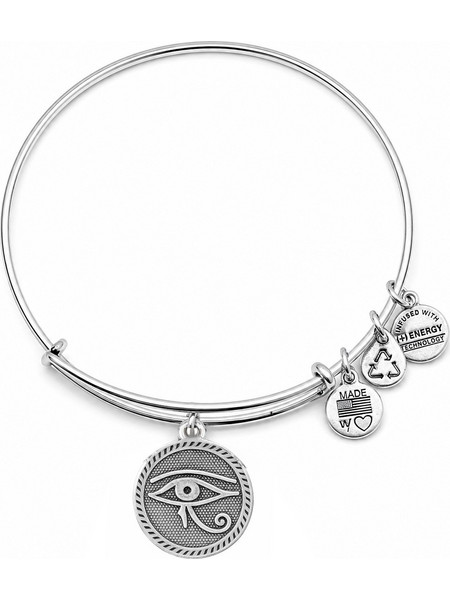Alex and Ani Γυναικείο Βραχιόλι Βέργα με Ματάκι Ασημί A09EB211RS
