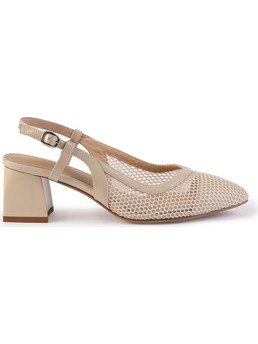 Versace 19V69 Γόβες Slingback Λουστρίνι με Χοντρό Χαμηλό Τακούνι Μπεζ AMF125-3