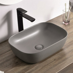 Inter Ceramic Επικαθήμενος Νιπτήρας Μπάνιου Πορσελάνης 45.5x32.5x13.5cm Γκρι ICB887GRAY