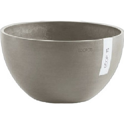 Ecopots Brussels Γλάστρα Στρογγυλή Πλαστική Εκρού 25x12cm EBR25DGTA