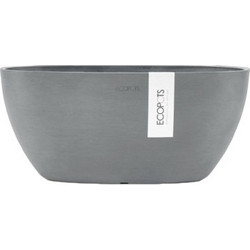 Ecopots Sofia 30 Γλάστρα Στρογγυλή Πλαστική Γκρι Μπλε 23x13.5cm 31799-4651