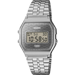 Casio Vintage Iconic Seigaiha Ψηφιακό Ανδρικό Ρολόι με Ασημί Μεταλλικό Μπρασελέ A-159WEVJ-7ER