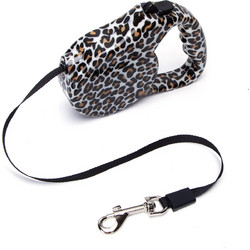 Nobleza Leopard Πτυσσόμενο Λουρί Σκύλου έως 20kg 3m Καφέ Μπεζ