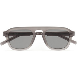 Kaleos Crowne 03 Ανδρικά Γυαλιά Ηλίου Aviator Κοκάλινα Γκρι με Γκρι Φακό