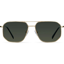 Meller Bina Γυαλιά Ηλίου Aviator Μεταλλικά Χρυσά με Πράσινο Φακό