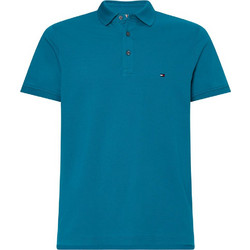 Tommy Hilfiger Ανδρική Μπλούζα Polo Κοντομάνικη Πετρόλ MW0MW17771-MS5