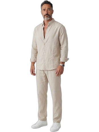 Ben Tailor Ανδρικό Σετ T-Shirt & Παντελόνι Καλοκαιρινό Μπεζ BENT.1796