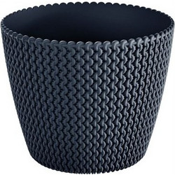 Prosperplast Splofy Γλάστρα Στρογγυλή Πλαστική Μαύρη 22x18.5cm DSP220