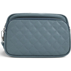 Passaggio Leather Γυναικείο Τσαντάκι Χιαστί Δερμάτινο Γκρι με Στενό Λουρί 5409-KR-12