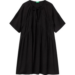 Benetton Mini Καλοκαιρινό Καθημερινό Φόρεμα Μεταξωτό Μαύρο 4VW95V02B-100