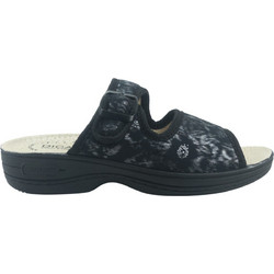 Dicas Γυναικείες Παντόφλες Καλοκαιρινές Flatforms Μαύρες 24726